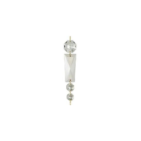 BrilliantCut B&P Lamp 8 1/2" Clear Basket Graduated Chain,