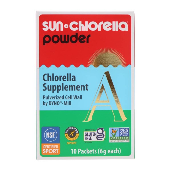 Sun Chlorella Powder Green Algae Superfood Supplement Supports Whole Body Wellness Immune Defense, Gut Health & Natural Energy Boost - Chlorophyll, B12, Protein - Non-GMO - 10 Servings