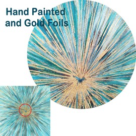 Abstract Wall Art Canvas Picture: Modern Painting Hand Painted Artwork for Bedroom (24'' x 24'' x 1 Panel)