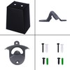 Jumiok Black Bottle Opener Wall Mounted Beer Top Opener with