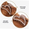 PACKOVE 3Pcs Matte Heart Hair Claw Clips Large Hair Claws