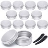 GAUATO Pack of 12 Aluminium Jars, 10 ml, Mini Cream