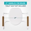 Lunderg 21" Handrails Replacement for Round Raised Toilet Seat -