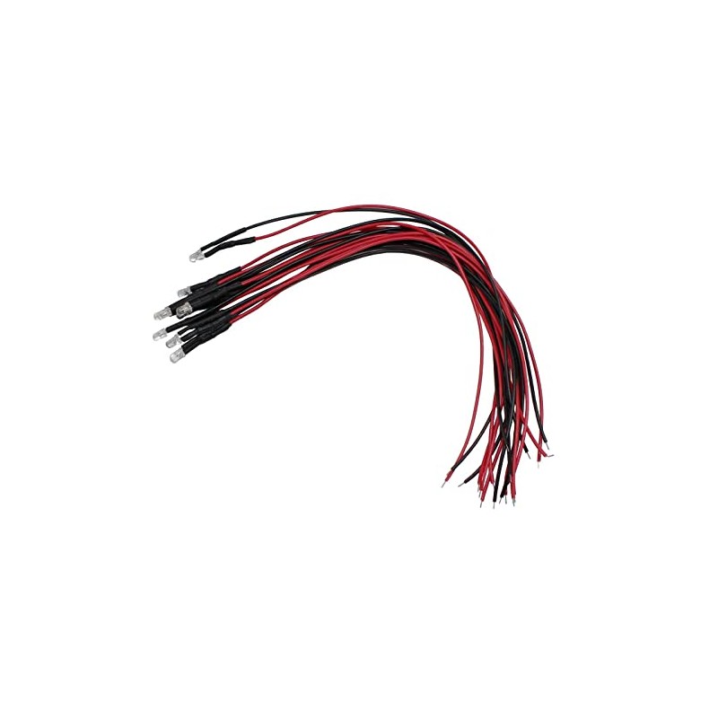 Lumonic 10 x super bright LEDs with resistor for 5