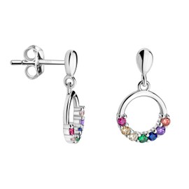 SOFIA MILANI - Women's Earrings 925 Silver - Zirconia Earrings - E2511, Sterling Silver, Cubic Zirconia