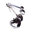 FASHIONCRAFT Heart Shaped Measuring Spoons, Silver, Pack of 18