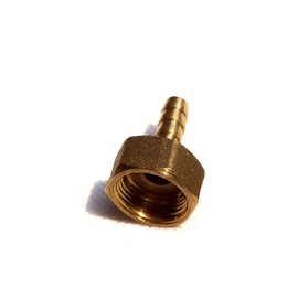 TOP-MAX Straight Hose Connector Made of Stainless Metal, Brass, Threaded Tap Connector, Hose Fittings, Suitable for Garden Systems (1/2 Inch x Φ 12 mm)