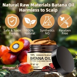 Batana Oil for Hair Growth,120ml Raw Batana Oil,Pure Botana Hair Butter Hair Growth Oil,Organic Batana Oil for Healthier,Thicker,Fuller Hair,Nourishes Dry Scalp and Damaged Hair