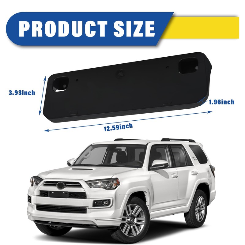 Front License Plate Bracket, Compatible with 2010-2024+ Toyota 4Runner, Premium