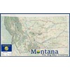 Montana Physical Map - 16.5 x 26.5 Inches - Paper