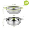 AHIABOAT Colander Stainless Steel Microporous, 3QT Rice Strainer with Mixing