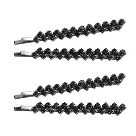 KESYOO Hair Pin, Gold, Bangs Pin, American Pin, Bangs Clip, Arrangement Pin, Rhinestone Hair Clip, Cute, Women's, Girls, 2 Pairs