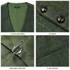 Enlision Men's Suit Vest Checked Wool Tweed Formal Elegant Regular