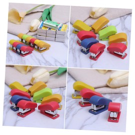 GRIRIW 10Pcs Mini Desktop Stapler Handheld Office and Home Stapler with Random Colors Compact and Portable Staplers for School Office and Personal Use