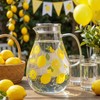 Yungyan Lemonade Pitcher with Lid 67.6 oz Clear Glass Water