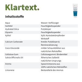 Niyok® Refreshing Zahnpasta "Spearmint" (75ml) • Remineralisierende Zahnpasta für gesunde Zähne • Natürlich sanfte Pflege & Frische • Plastikreduzierte Tube • Ohne Fluorid & Vegan