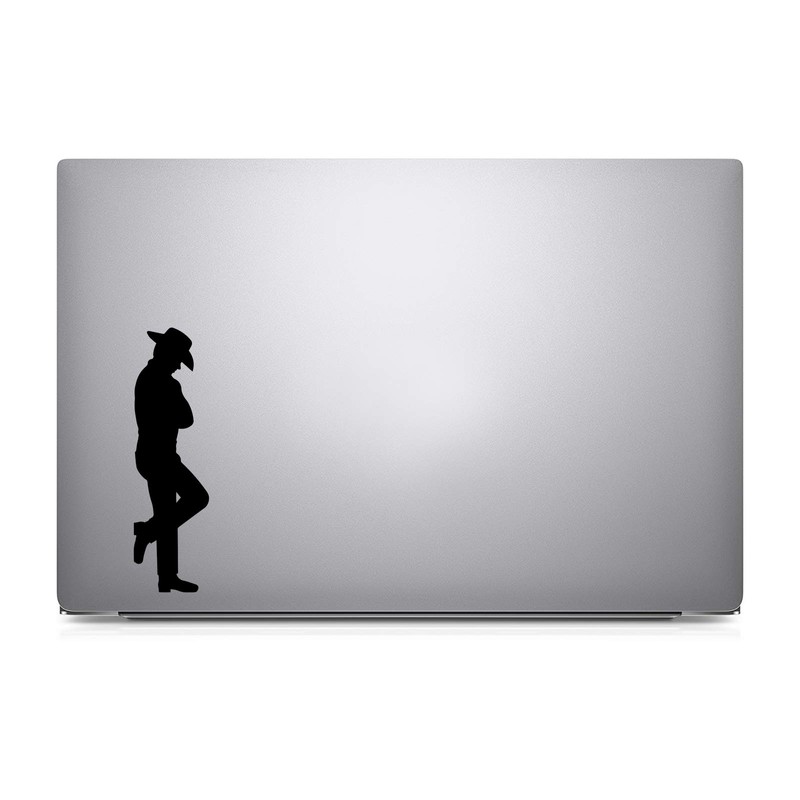Bargain Max Decals Cowboy Silhouette Decal Notebook Car Laptop 5.5"