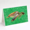 Caroline's Treasures 8675GCA7P Turtle Greeting Cards and Envelopes Pack of