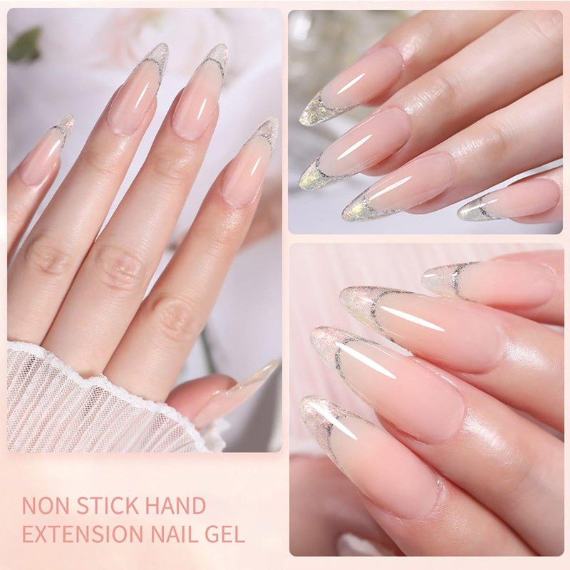 Solid Sculpture Builder Gel, Clear Non-Stick Hand Extension Gel for