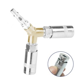 1/4" BSP Airline Hose Connectors with 3 Male Air Fitting, Y Splitter Airline Coupling, Male/Female Thread for Air Lines Compressors