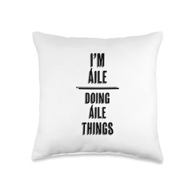 for Someone Named ÁILE ÁILE Things | Funny-First Name-Throw Pillow, 16x16, Multicolor