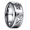 TUNGSTORY 8 mm Tungsten Rings with Damascus Steel Pattern Wedding