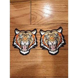 Unbranded (2)BENGAL FACE TIGERS IRON ON  PATCHES 3.5"x3" GORGEOUS