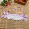 Girls Maid Cosplay Headband Lace Flower Headwear (Purple)
