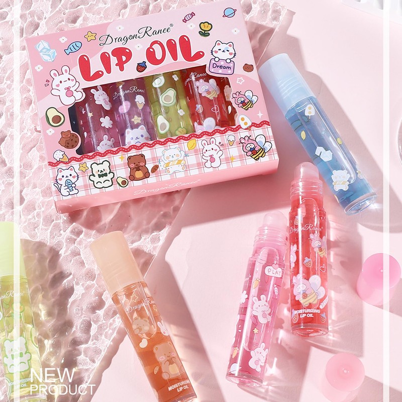Fruity Lip Gloss Fruit Flavour Moisturising Lipsticks, Transparent Colourless Plumper