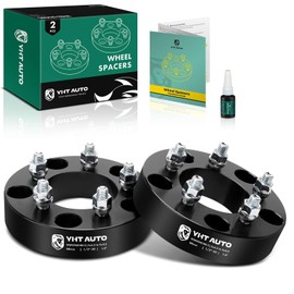 YHTAUTO 5x5.5 to 5x4.5 Wheel Adapters 1.5 inch Fits Ford F-150, Bronco, Dodge Ram 1500 Models, Forged Wheel adapters & spacers 1.5 inch with 1/2"-20 Studs 88mm Hub Bore, Not Hubcentric, 2Pcs, Black