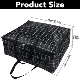 75L Large Storage Bags， 2 Pcs Clothes Storage Bags with Zips Heavy Duty Oxford Cloth Moving Bags Waterproof Underbed Storage Bag for Clothes,Blankets,Pillows,Bedding