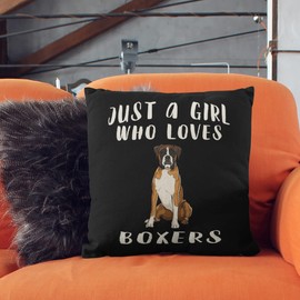 M-Qizi Boxer Dog Pillow Covers, Boxer Dog Gifts, 18x18 Decorative Dog Pillow Cover, Boxer Dog Gifts for Women, Boxer Dog Decor, Gifts for Dog Lovers