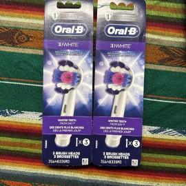 Oral-B 3d White Electric Toothbrush 3 Replacement Brush Heads, 2-Pack, 6 Total!