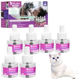 FELICALM Paris - New Pheromone Formula for Cats and Kittens - 6 Refills of 48 ml - Anti-Stress for Cats - Calming - Happiness and Harmony