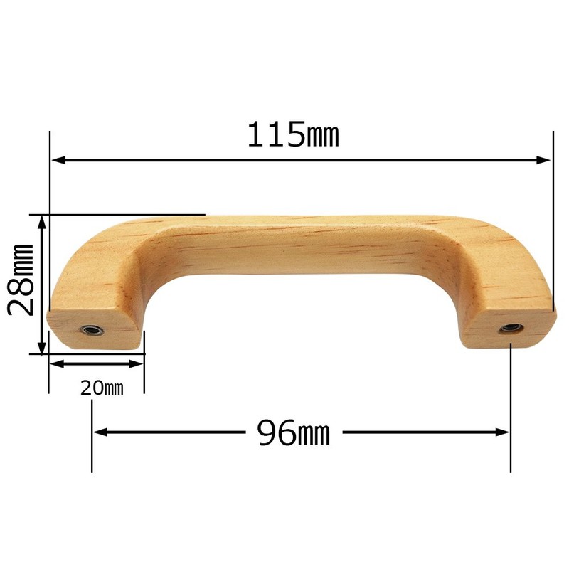 WAKI TW-010 Wooden Handle Pine 3.8 inches (96 mm)