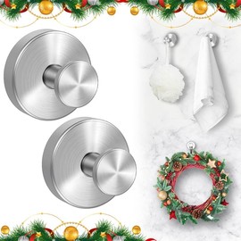 Suction Cup Hooks for Shower, 2 count No Drill for Bathroom Wall,Kitchen,Glass Window,Tile to Hang Towels,Robes, Loofah,Wreath. Heavy Duty Suction Cup Hooks for Hanging up to 15 lb () - Colour: Black