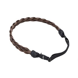 Hair extension, braided headband, braided hairpiece, bun scrunchie with hair, straight bun, hairdos for women Ash brown