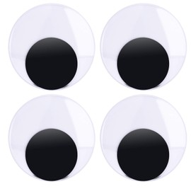 4.7 Inch Giant Plastic Wiggle Eyes with Self Adhesive DIY Craft Making Supply Googly Eyes, Pack of 4