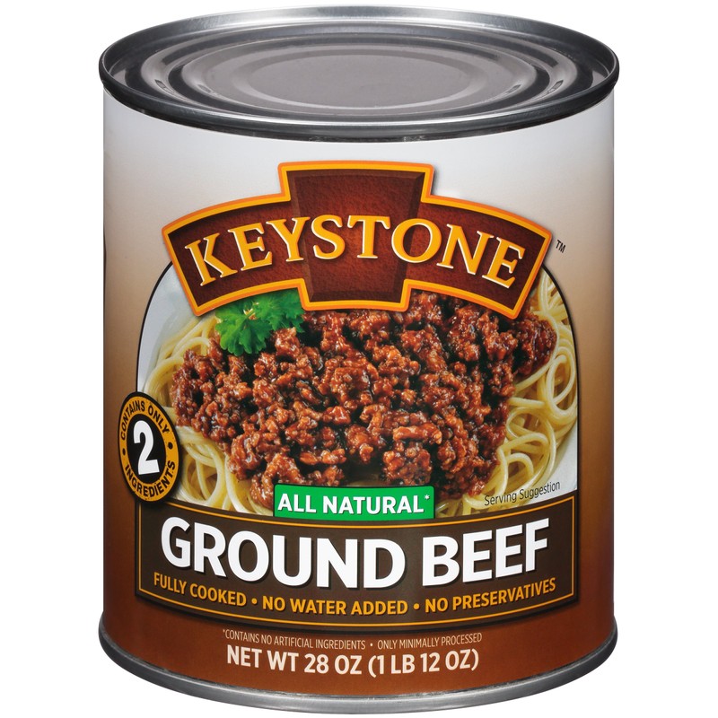 Keystone All Natural Ground Beef 28 Ounce Long Term Emergency