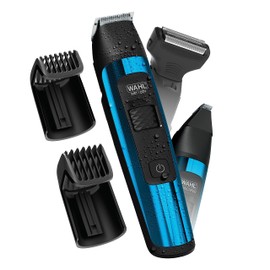 Wahl Manscaper® Total Body Grooming and Your Hair Down There Rechargeable Deluxe Hair Trimmer and Shaver with Safe-Touch Detachable Stainless Steel Precision Blades - Model 5708