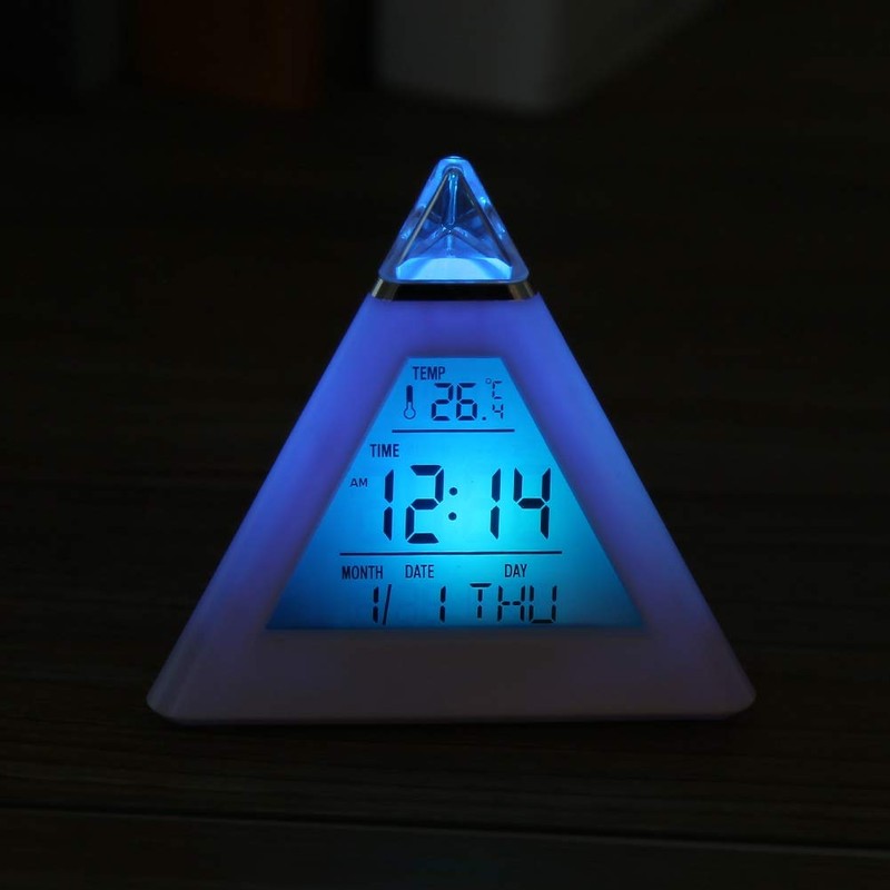 LED Color Changing Alarm Clock, Digital LCD Table Alarm Clock