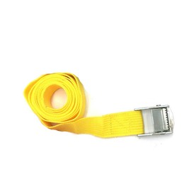 25mm*2m Ratchet Tie Down Straps, Heavy Duty Lashing Straps Adjustable Cam Buckle Tensioning Belts for Mounting on Bicycle Carriers Car Luggage Cargo Trailer - Yellow