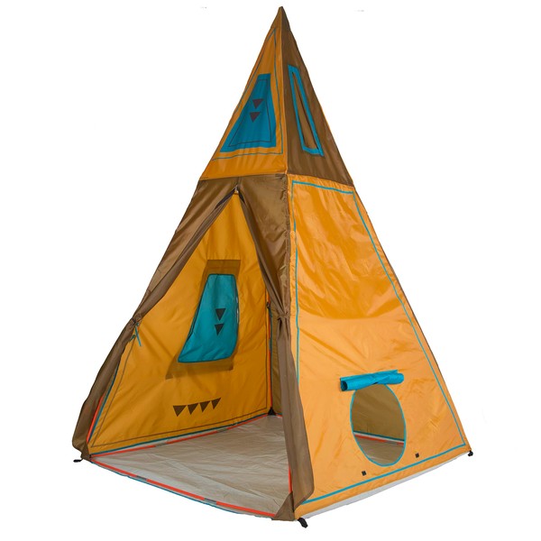 Pacific Play Tents 30610 Kids Giant Tee Pee Tent Playhouse, 59" x 59" x 96", Brown, Large