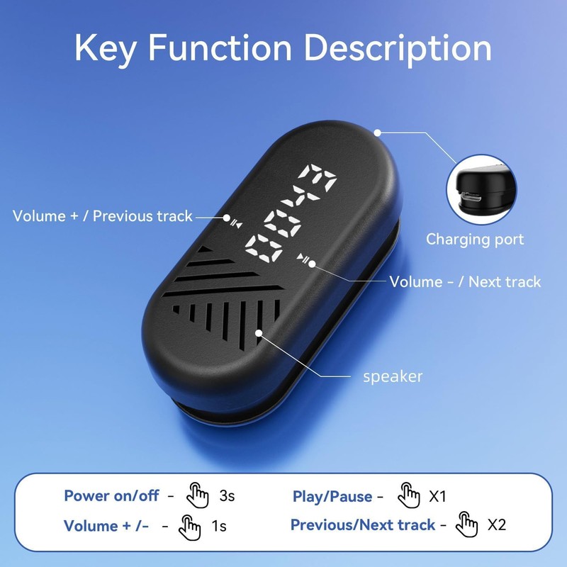 Wrist Speaker,Wearable Wireless Bluetooth Wristband,Portable Music Player for Hiking and
