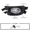 Spec-D Tuning Clear Bumper Driving Fog Lights + Bulbs +