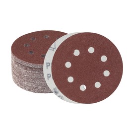 Meccion 125 mm Sandpaper Pack of 50 Velcro Sanding Discs Sanding Sheets Grit 1200 8 Holes Round for Random Orbital Sander