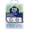 Hillman 591521 Small Flat and Lock Washer Assortment, 270-Pack, Zinc
