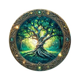 Wooden Puzzles for Adults - Eternal Tree Wooden Jigsaw Puzzle, Unique Animal Shaped Wood Puzzles Adult, Christmas Birthday Gifts for Friends/Family, Home Decor 11.4 * 11.4in 200pcs