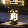 PTOUG LED Solar Post Light Outdoor, Aluminum Fence Post Cap