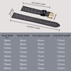 BISONSTRAP Leather Watch Straps, Soft Replacement Bands with Polished Buckle,10mm,